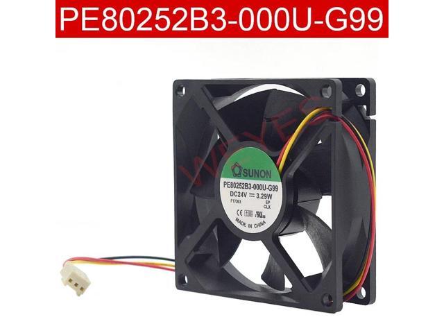 Suitable for PE80252B3-000U-G99 DC 24V 3.29W 80x80x25mm three-line server cooling fan