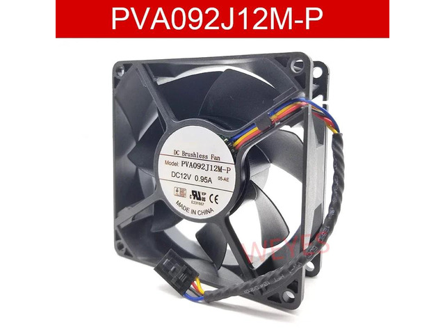 DC 12V 0.95A 90x90x32mm server cooling fan PVA092J12M-P suitable for T3600, T5600, T5610, T5810, and T7810 series CPUs.