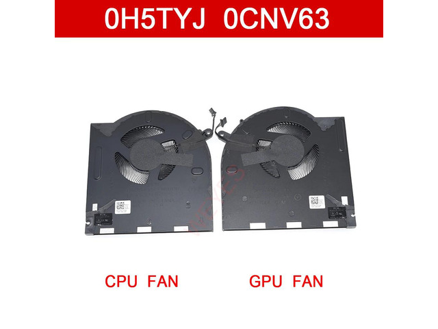 H5TYJ 0CNV63 Laptop CPU/GPU Cooling Fan, Suitable for M17 R3 / M17 R4 / P45E, DC12V 4-pin 1A Heatsink