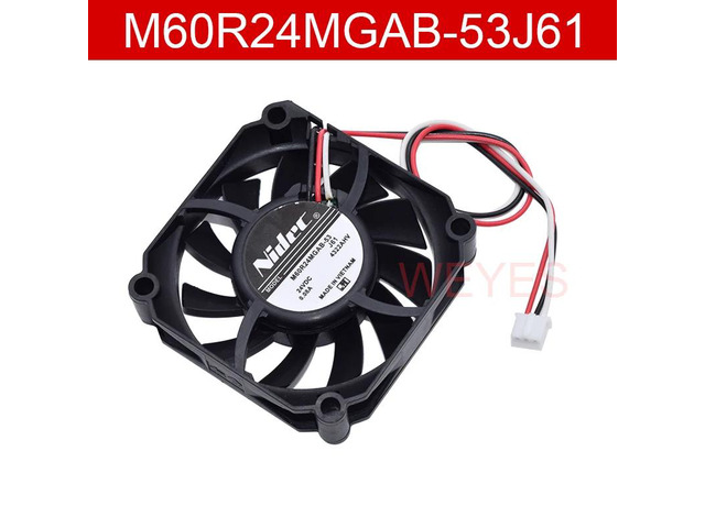 M60R24MGAB-53J61 M60R24MGAB-53J56 24V 0.08A Three-pin connector, suitable for 1519 and 1819 printer power supply fans, dimensions 60 * 60 * 15.