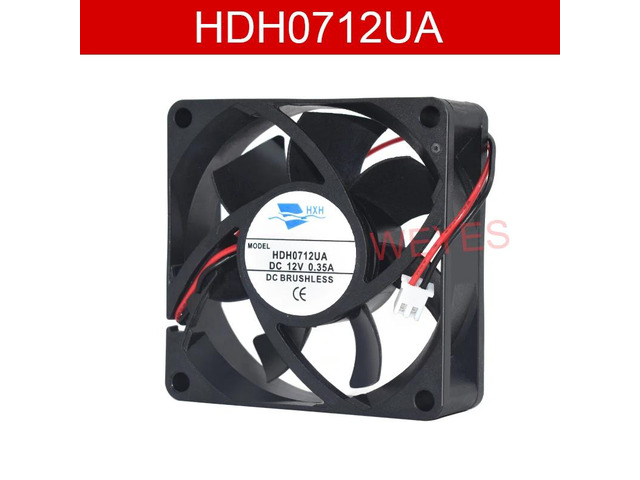 HDH0712UA DC12V 0.35A Dual-Line Cooling Fan, suitable for HXH 70x70x25MM 7025 heatsinks