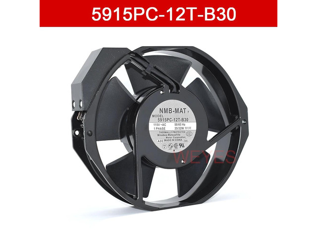 170*150*38MM Aluminum Alloy Frame Cooling Fan 5915PC-12T-B30 AC115V 35/32W Suitable for Blade-Type Machine Tool Cooling Fan