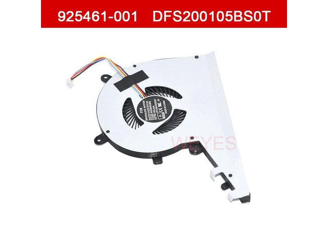 4-pin laptop cooling fans 925461-001, 925478-001, DFS200105BS0T, and 6033B0053801 for 17-AE, 17M-AE111DX, and 17-AE143NG models.