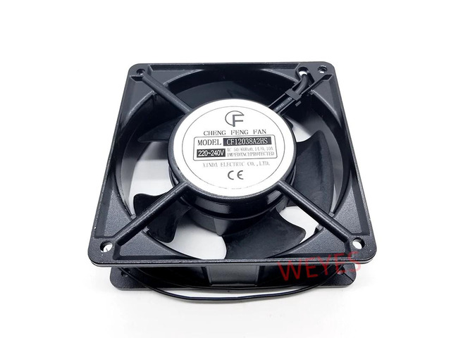CF12038A2HS AC 220V-240V 0.14A/0.1A 50/60HZ 12038 12cm 120*120*38mm 2-wire oil bearing cooling fan