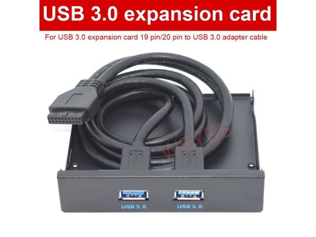 Dual-port expansion slot, USB 3.0 front panel hub, floppy drive, 20-pin to USB 3.0 adapter cable, driver slot, USB 3.0 expansion card.