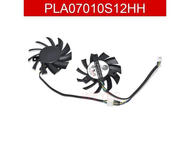 PLA07010S12HH DC12V 0.50A 65mm 4-wire cooling fan for R5770 N450GTS HAWK graphics cards (pair)