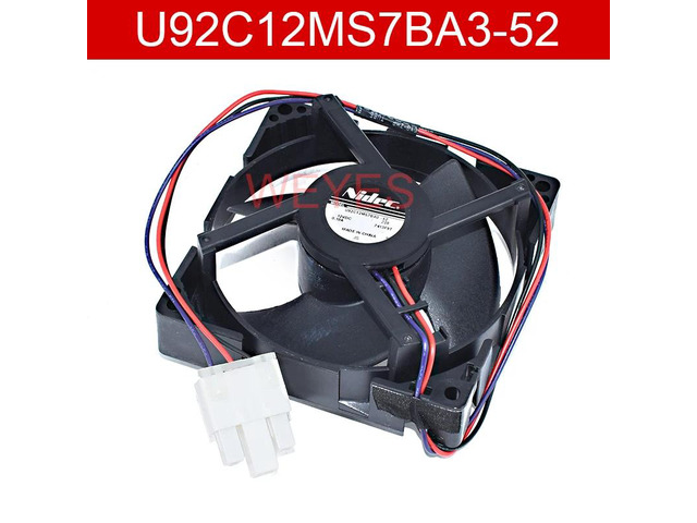 A heatsink for the U92C12MS7BA3-52, DC12V 0.10A, 9cm three-wire cooling fan.