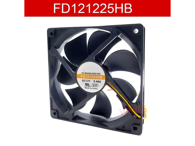 120*120*25MM 3-pin cooling fan, suitable for FD121225HB, DC12V 0.46A, 12CM 12025