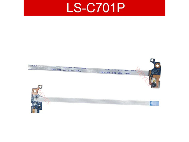 LS-C701P power button switch board (with cable) for laptops with 15-AC, 15-A, 15-AF, 15-AY, ABL52, and AHL50 specifications.