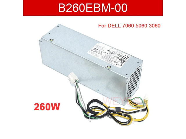 Power supplies for OptiPlex 7060/5060/3060 (B260EBM-00 08X63N, L260AM-00, AC260AM-00, H260EBM-00, L260EBM) with a maximum power of 260W and a 6-pin...