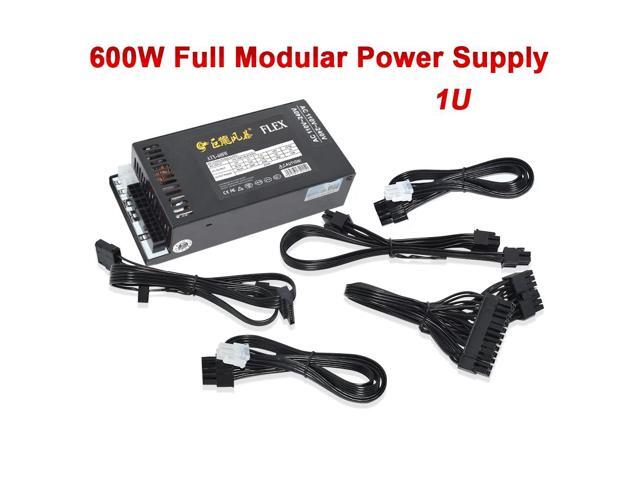 Fully modular 1U Mini ITX power supply, 600W ATX-600W Flex ATX power supply, suitable for K39 A4 S3 G5 ITX Mini chassis ENP-7660B.