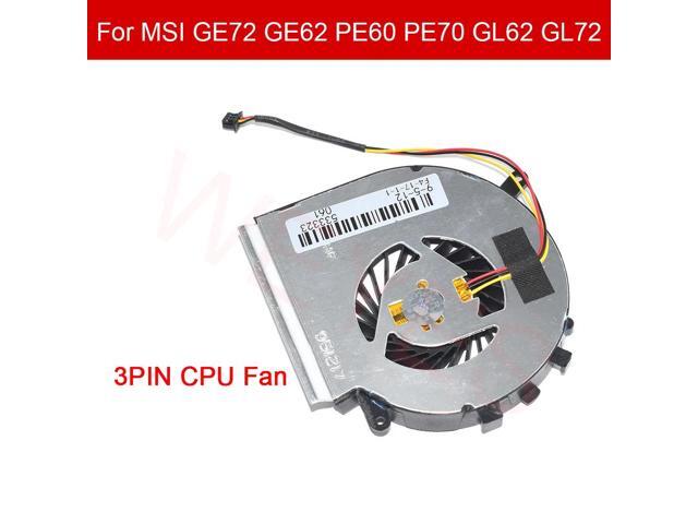 CPU Cooling Fan DC5V PAAD06015SL 3-Pin CPU Fan for GE72, GE62, MS-1795, PE60, PE70, GL62, GL72