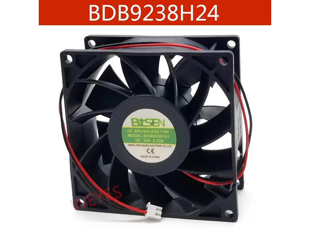 BDB9238H24 92*92*38mm DC 24V 0.33A Chassis Axial Flow Industrial Cooling Fan