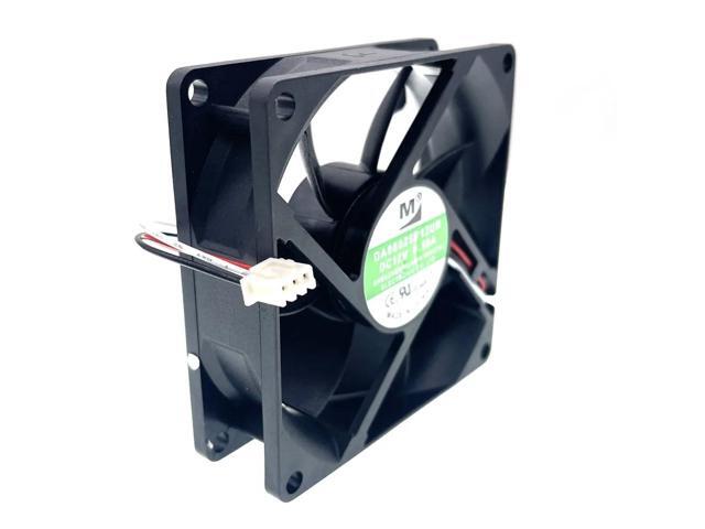DA08025B12UR 8cm 8025 80x80x25mm 80mm Fan DC 12V 0.50A Dual Ball Bearing High Airflow Cooling Fan for Server Inverters (3Pin)