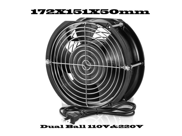 EC motor fan (EU Plug) (SXDE17250) double ball head AC 115V/230V energy-saving server chassis