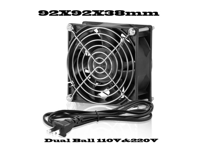 EC motor fan (European plug) (SXDE9238) double ball joint AC 115V/230V energy-saving server chassis