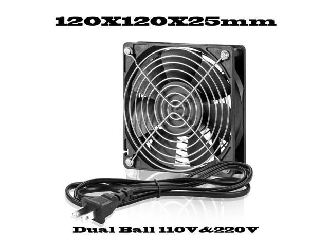 EC motor fan (US standard) (SXDE12025) double ball head AC 115V/230V energy-saving server chassis