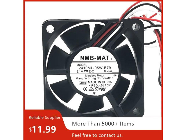 Suitable for 2410ML-05W-B79 6025 60mm x 25mm DC 24V 0.25A high-speed cooling fan with alarm function, suitable for industrial and inverter...