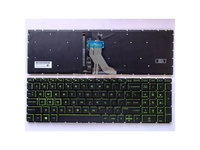 Compatible with Pavilion 15-CR 15-CW 15-DR 15-EC 15-CX 15-DK TPN-C133 TPN-C141 US-style laptop keyboard (US green backlight)