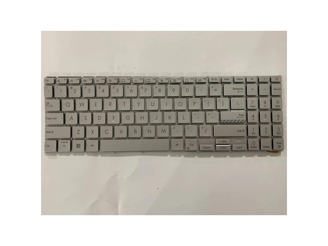 US-style keyboard (silver backlit, US style) for Vivobook 15X K3504 M3504 S3504 E1504 E1504G M3605 X15404 S3504 and 16X K3605/ZV/VC laptops.