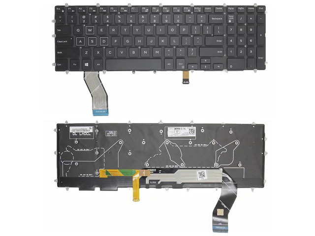 Keyboard with RGB backlighting for US-spec laptops, compatible with Inspiron G3 15 3579 3779, G5 15 5587, and G7 15 7588.