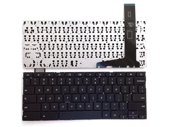 US keyboard (no backlight) for Chromebook C202 C201 C201P C201PA C202 C202S C202SA C300 C300M laptops (white text)