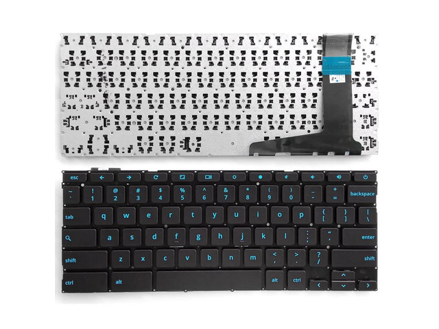 US keyboard (no backlight) for Chromebook C202 C201 C201P C201PA C202 C202S C202SA C300 C300M laptops (blue text)