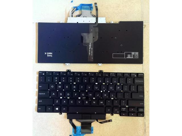 Keyboard for Latitude 7400 7410 5400 5401 5410 54110RDV0V RDV0V Laptops (US Version) (Black, US Backlit)