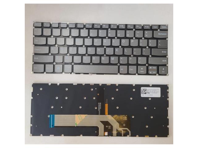 FLEX11 Laptop Keyboard (US Version) for S540-14IWL, K4-IWL, C340-14IWL, C340-14API, 530-14AR, and K4e-IML (Gray Backlit, US Version)