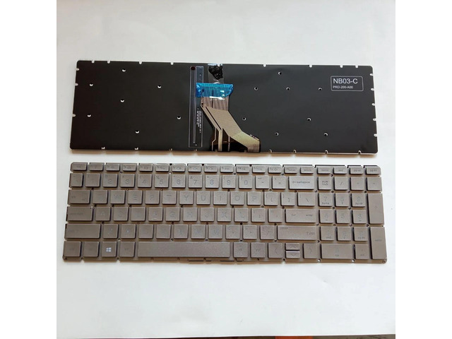 Compatible with Pavilion 15-CR 15-CW 15-DR 15-EC 15-CX 15-DK TPN-C133 TPN-C141 US-style laptop keyboard (US silver backlight)