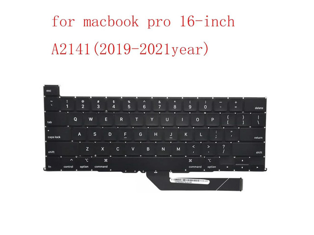 Replacement keyboard for A1706, A1708, A2141, A2179, A2251, A2337, A2289, A2338, and A2442 (US layout) (A2141 US Layout)