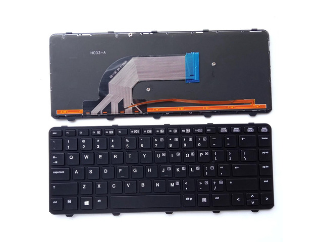 Keyboard for ProBook 430 440 445 g2 440 g0 440 445 640 645 g1 laptops (US version) (Black, US backlit)