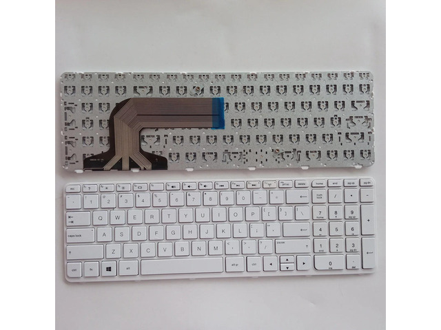Compatible with 15-H 250 G3 255 G3 256 G3 TPN-Q130 Q121 Q118 C117 C113 Q132 F113 Laptop Keyboard (US Version) (White Border, US Version)