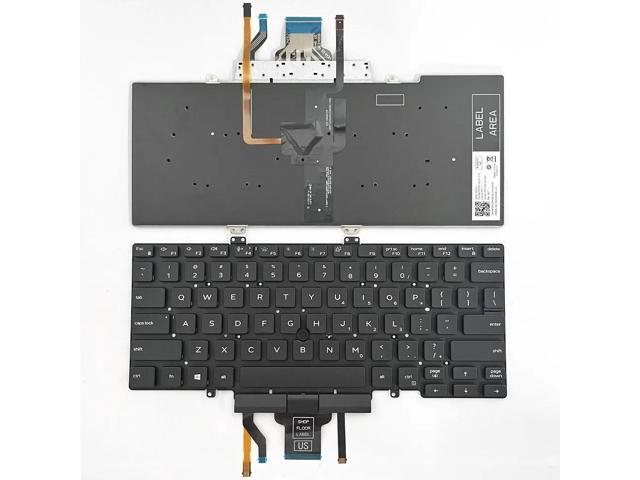 Replacement keyboard for US models of Latitude 5400, 5401, 5410, 5411, 7400, and P98G laptops: 0RDV0V RDV0V (US backlit pointer).