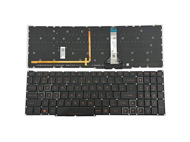 US version keyboard for V 16 ANV16-41 ANV16-71 N24C4 laptops, black with amber backlight.