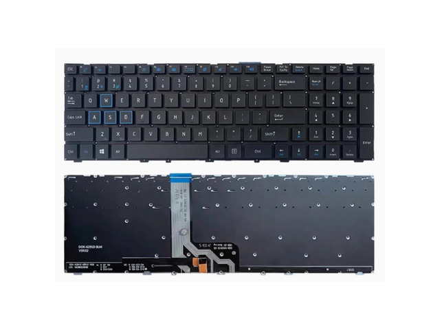 US English keyboard (blue RGB backlight) for laptops F117-VF, F117-V56T, F117-VA65T, F117-V26, F117-VSG65, F117-GV65, F117-VC, F117-VD, and F117-VG.