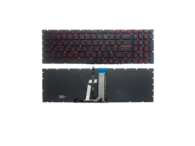 Replacement keyboard for GT62 GE62 GS60 GL60 GP62 GT72 GE72 GS63 GL62 GP72 series, backlit US layout - red (red text).
