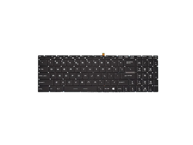 Replacement keyboard for GT62 GE62 GS60 GL60 GP62 GT72 GE72 GS63 GL62 GP72 series, backlit US layout - red (white text)