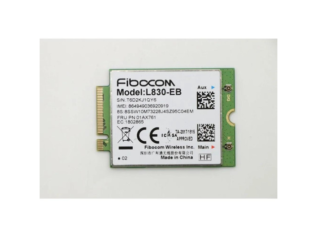 L830-EB WWAN Card 01AX761 for X280 T480 T490 T490s T590 P53s X390