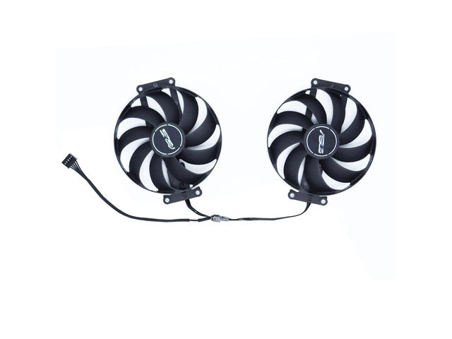GPU cooler/fan, compatible with RX 7600 OC V2 DUAL-RX7600-O8G-V2 8GB, 5-pin 5-wire T129215SU, can replace PLA09215S12H.