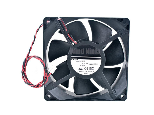 B35129-51LS1 Dual Ball Bearing Cooling Fan 12cm 120mm 120x120x38mm DC24V 0.68A 2
