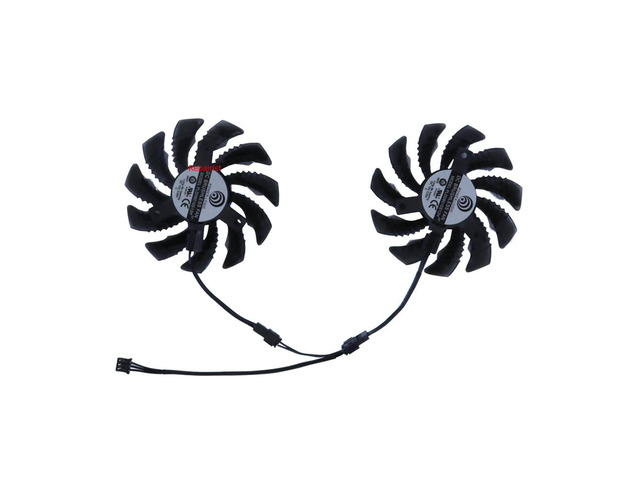 Cooling fans for GTX 950, 960, GV-N960WF2CN-2GD GTX950 WindForce graphics cards, 2 units/set, 3-pin, PLD08010S12H