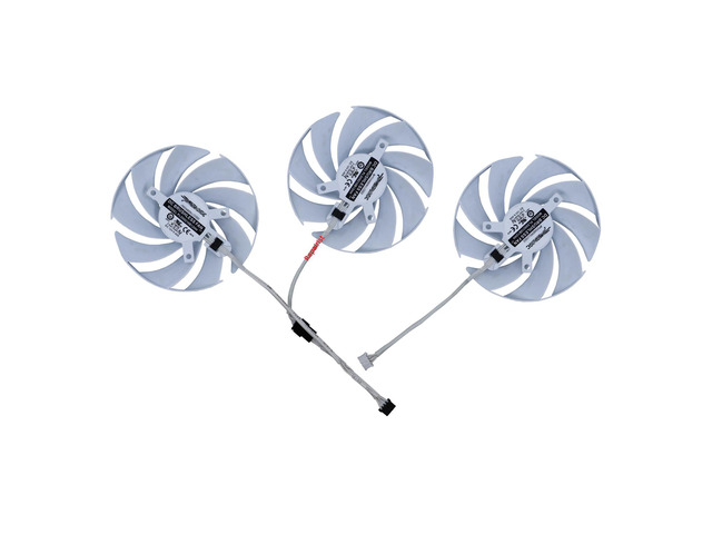 3 PCS GPU coolers/fans, compatible with RTX 4060, 4070 Ti, 4070S SLIM White 12G, and compatible with 5070Ti VENTUS 3X PZ 16GB, PLD09210B/S12HH