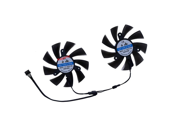 2 pieces/set, XY-D09015B, graphics card fan, VGA cooler, suitable for RTX 3060 12G, RTX 3070 8G, RX 580 8G