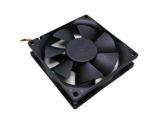 80mm cooling fan DF0802012B2UN, 12V, 0.34A, dual ball bearing, 4-pin PWM temperature control, suitable for computer CPU cases.