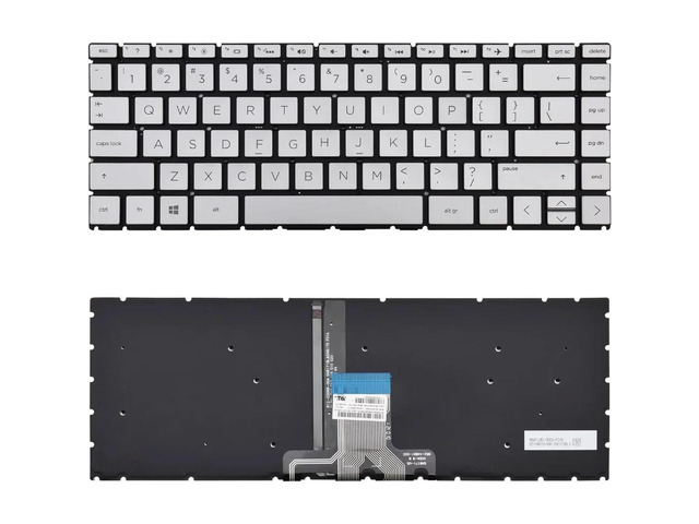 Replacement keyboards (silver with backlight) for the 14-CK, 14-CD, 14-CM, 14-DG, 14-DQ, 14s-DQ, 240, G7, 245, G7, 246, G7 Pavilion X360, 14-CD,...