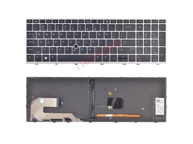 Keyboard with partial backlighting for US version laptops including 750, 850, G5, G6, 855, 755, G5, zbook 15u, G5, and G6.