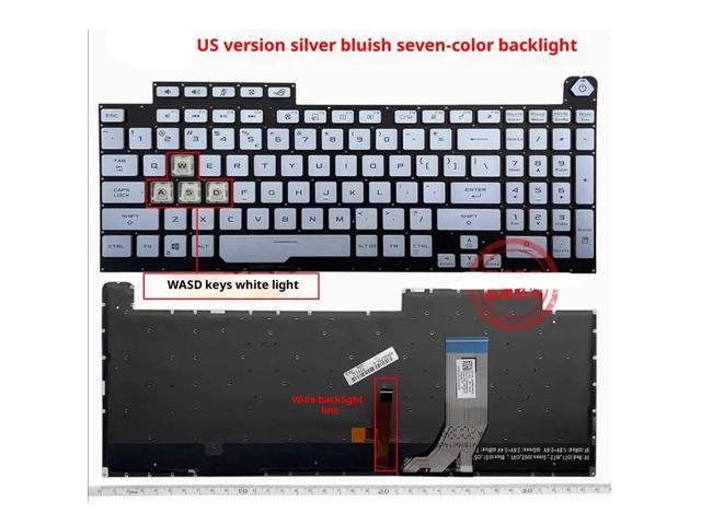 Keyboard for G712 S7D G732 G731/GT/GU/GV/GW G712L G712V G732L G732G G732GU Notebook Computers (US Standard) (Silver Backlit, US)