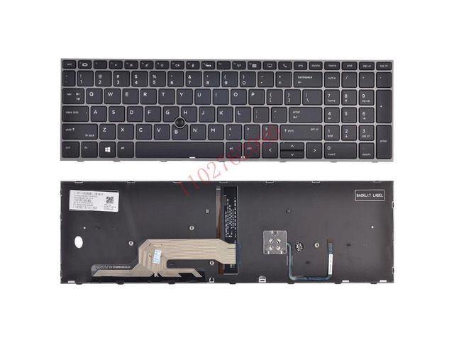 Backlit US-style laptop keyboard for ZBOOK 15 G5/15 G6 and ZBOOK 17 G5/17 G6
