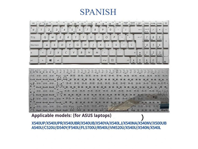 US/Japanese/British/Western/French style laptop keyboards (SPANISH) for X540YA, X540NA, X540UA, X540UAR, X540UV, X540UB, X540UP, K543U, F543U,...